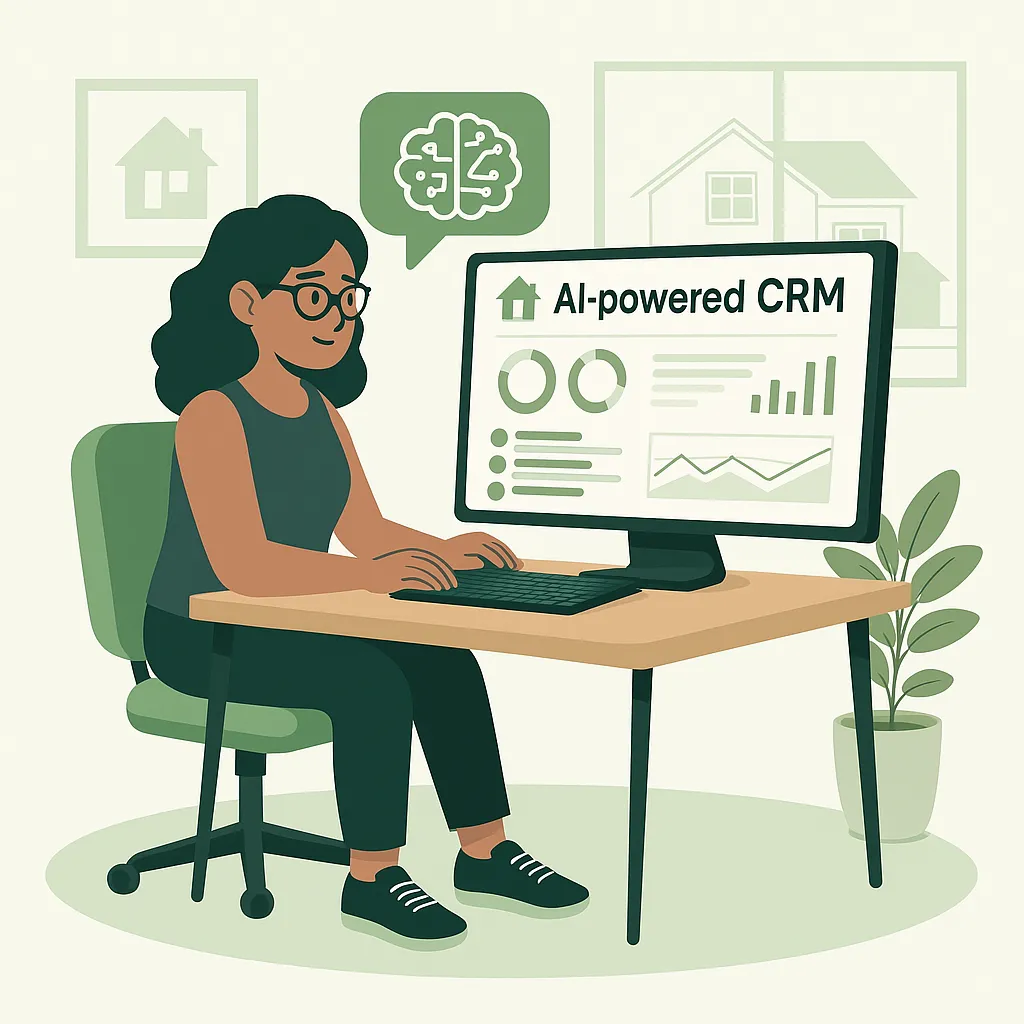 Photo representing AI-powered real estate CRM in real estate context
