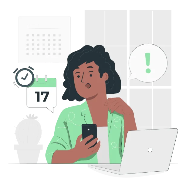 Real estate agent using CRM dashboard to set real estate appointment reminders